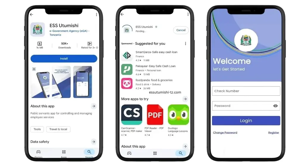 ESS Utumishi Portal App 2025 – Android Download & Login