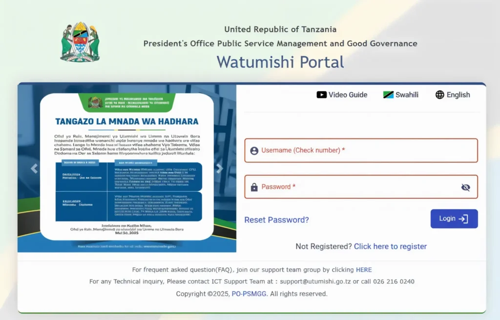 ESS Utumishi Go Tz Portal App 2025 – Login & Download Guide